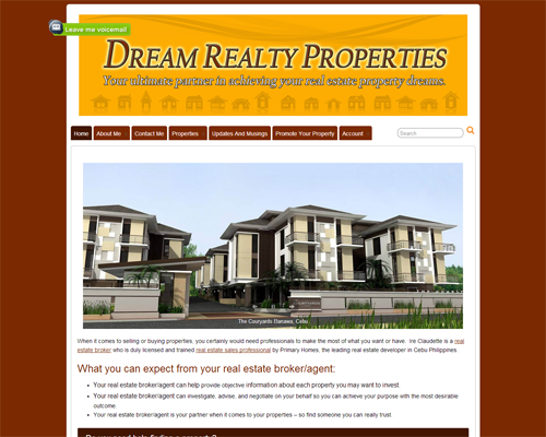 dreamrealtyproperties screenshot